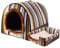 Haustierbett, Großer Hund Hundehütte Winter Warm halten Waschbar Innen Luxus Hundehütte Vier Jahreszeiten Hundehöhle Iglu,C,XXL92*68 * 72cm