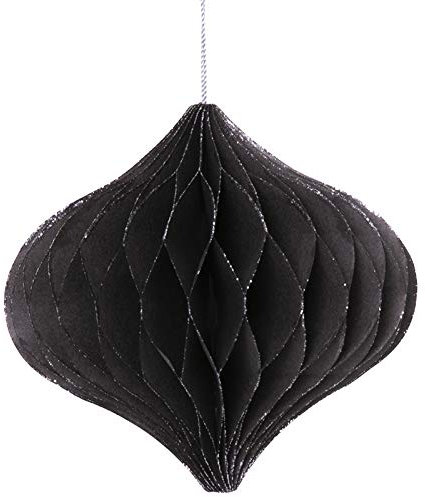 coopz 3er Set Weihnachtskugel Weihnachtsschmuck Zwiebel 11 cm Christbaumkugel Baumschmuck, Farbe:anthrazit