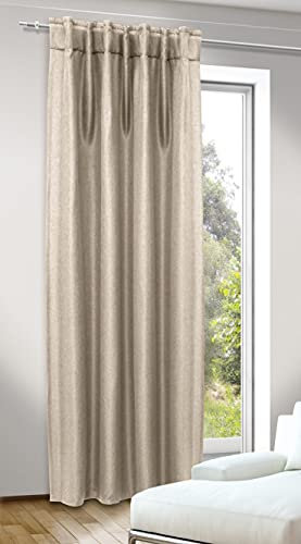 Albani Schal mit Gardinenband und verdeckten Schlaufen-DimOut/Jolie beige / 245x135 cm, 245x135cm