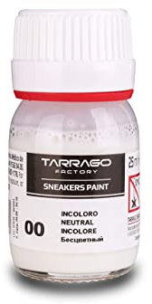 Tarrago | Sneakers Paint 25 ml | Farbe für Sneakers und Turnschuhe für Glattleder, Kunstleder und Canvas (farblos 00)