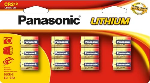 Panasonic Pilas de litio CR2 de 3.0 voltios de larga duración para telémetros de golf, cámaras, linternas y otros dispositivos, paquete de 12 baterías