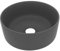 vidaXL Lavandino Lusso Rotondo Lavello per Bagno Lavabo per Toilette Sanitari Prodotti per Bagno Vaschetta Grigio Scuro Opaco 40x15 cm in Ceramica