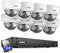 ANNKE 16CH 4K POE CCTV Camera System with AI Human Vehicle Detection, 8x 8MP Dome Security IP Cameras with Audio Recording, 100 ft Night Vision IP67 Waterproof, 4TB HDD