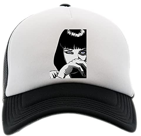 BIOCLOD Pulp Fiction Mia Face Männer Frauen Unisex Baseball Kappe Schwarz Weiss Men Women Cap Black White