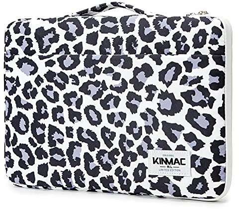 Kinmac 360deg Protective Water Resistant Laptop Case Bag Sleeve with Handle (Leopard, 13.5 inch-14 inch)