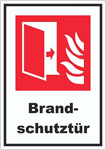 Brandschutztür Brandschutz Aufkleber A9 (37x52mm)