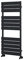 Milano Lustro Black Flat Panel Heated Towel Rail - 1200mm x 450mm