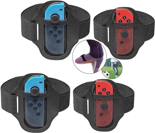 Beingurt für Nintendo Switch Sport Play Soccer/für Joy Cons Switch OLED-Modell Ring Fit Adventure Bundle Beinfixierungsband, verstellbares elastisches Sportband für Erwachsene 2022 Nintendo Switch