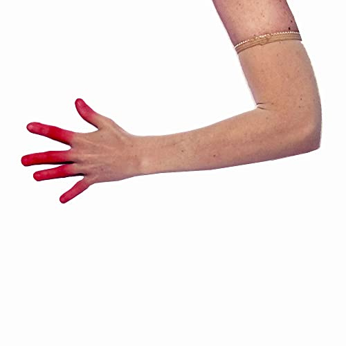 Unicorns Poop, Glitter, Nude, Illusion, Second Skin, transparent, nahtlose Handschuhe mit elastischer Obernaht in Beige, Hellbraun; über Ellenbogen; Unisex