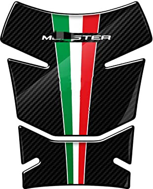 Adesivo per Serbatoio 3D Resina Carbon Look Moto Gas Rilievo del Carro Armato di Protezione Decalcomanie per Ducati Monster 600 620 695 750 800 900 1000