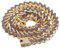 Halukakah Goldkette Iced Out für Große Hunde,Diamant Kubanische Halskette Kragen 14MM 18 Karat Echt Vergoldet Blau Diamanten 50cm Größe mit KOSTENLOSER Geschenkbox,Nur Dekoration