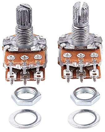 Lodokdre 2 Stück B20K 20K Ohm 8 mm Schaft PCB montiert lineares -Potentiometer
