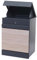 Paketkasten HWC-K41, Paketbox Paketfach Paketstation Briefkasten, Metall - verzinkt anthrazit-Holzoptik