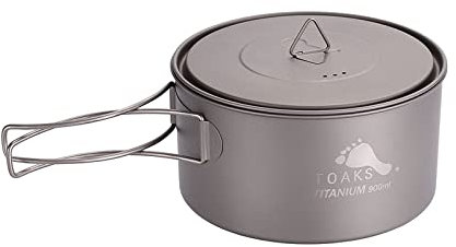 TOAKS Titan 900 ml Topf Campingtopf mit 130 mm Durchmesser