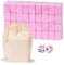 Clomuzi Mini Mahjong Set Chinesisches Mahjong Spielset, Professionelles Komplettes Mahjong-Spielset, Traditionelles Mahjong-Spiel Für Reisen, Aufbewahrungstasche, Chinesisches Strategiespiel, Pink