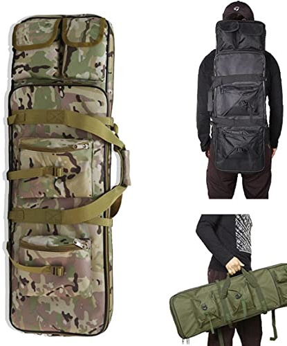 Malette Transport Carabine, Sac de Pêche Portable, Etuis Souple pour Carabine, Sac à Dos pour Fusil Tactique Étui de Transport pour Fusil de Chasse Étui Souple A,118CM