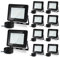 Lospitch Focos Led Exterior, 10PCS 50W IP66 Impermeable Foco Proyector LED, 4250LM Super Brillante 3000K Blanco Cálido, Potente Luces Led Exterior para Terraza, Garaje (Sin Enchufe)