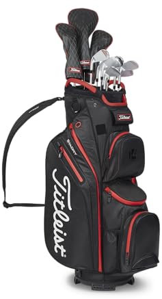 Titleist Cart 14 StaDry Sac de Golf Noir/Noir/Rouge
