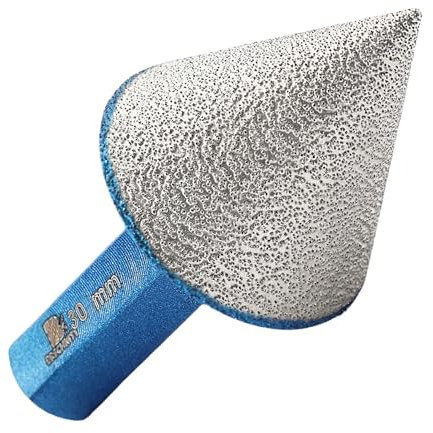 Brocas biseladas de diamante de 30 mm - Brocas cónicas de diamante - Brocas BRSCHNITT de varilla hexagonal - Para ampliar la varilla - Pulido de agujeros de exposición para mármol, porcelana y