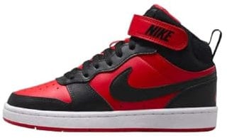 Nike Mixte Enfant Court Borough Mid 2 GS Basketball-Shoes, Rouge, 38.5 EU