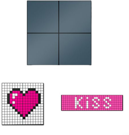 LED Display Pixel Art Digitaler Bilderrahmen Wandleuchte Anzug, LED Light Sign Digital Frame Dekoration Display, Multifunktionale LED Mosaik Pixel Anzeige: DIY Text Muster(EU)