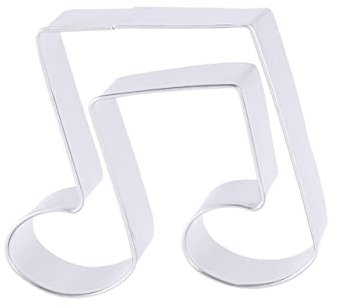 LIFKOME Music Note Cookie Cutters Metal Baking Mould Creative Musical Note Shape Non-Stick Easy Demoulding 6.5 x 5.5 x 2.5 cm Suitable for Cake Chocolate Biscuits