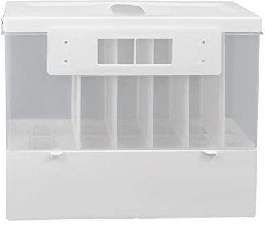 Küchen Müslispender,Cerealienspender Cornflakes Spender Müslibehälter Getreidespender Wandmontierter Müsli Vorratsdosen Set Lebensmittelspender wandmontiert Trockenfutterspende,6 Gitter,weiß