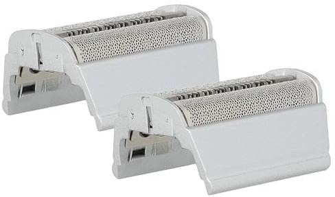 vhbw 2x Doppelscherfolie kompatibel mit Braun Flex Integral 5314, 5311, 5312, 5000, 5005, 5010, 5015 Elektrorasierer + Rahmen, silber