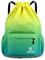 JSNOM Turnbeutel Kordelzug Wasserdicht Sportbeutel: Beutel Rucksack Groß mit Reißverschluß Innentasche Gymsack Gym Bag für Damen Herren (Grüngelb)