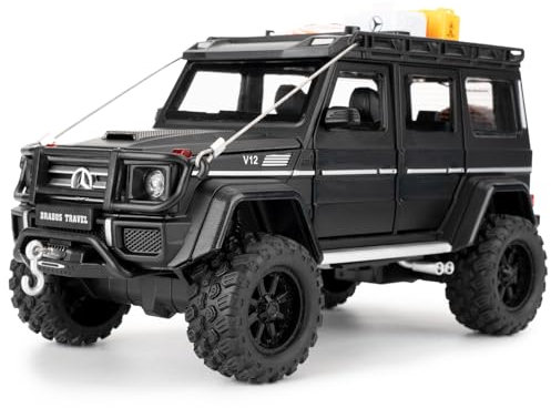 imtfzct 1:24 Mercedes Benz G550 Automodell mit Pullback-Funktion, Kinderspielzeugauto mit Licht und Sound, Sammlerauto-Modell, Geschenk für Jungen und Mädchen (schwarz)