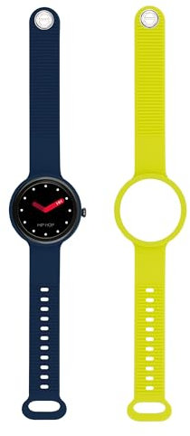 HIP HOP Orologio HWU1204 DONNA HERO.NEXT quadrante MONO-COLORE NERO movimento SMARTWATCH SMARTMODULE e CINTURINO SILICONE BLU, GIALLO HWU1204