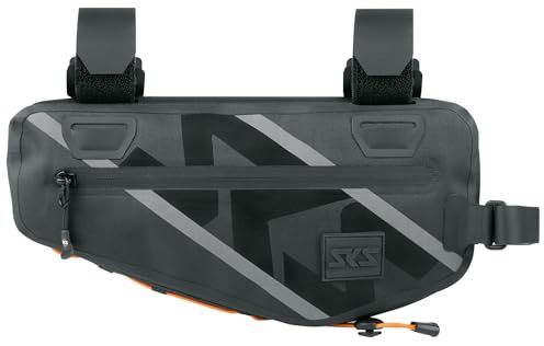SKS GERMANY Explore Frame Bag Rahmentasche für Fahrräder (Fahrradtasche, Viel Stauraum, Verschweißtes spritzwasserdichtes Obermaterial, Kürzbare Klettstraps), Schwarz