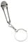 KAHDGSS Stylish Miniature Microphone Key Holder Simulation Mic Shaped Keychain Pocket Sized Keyring Music Theme Accessory