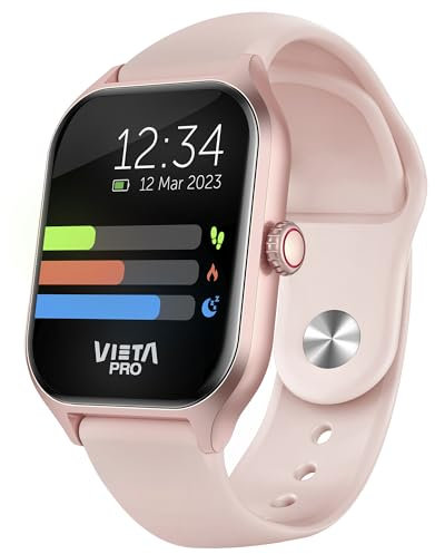 Vieta Pro Go 2 Reloj Inteligente Unisex, 1.96” Smartwatch con Llamadas Bluetooth, Modos Ultra Deportivos, Pulsómetro, Monitor de Sueño, Podómetro, Impermeable IP67 Smart Watch. iOS, Android