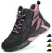 Scarponi Antinfortunistiche Leggere Donna Scarpe Antinfortunistiche Comode Scarpe da Lavoro con Punta in Acciaio Traspirante Scarpe Sportive di Sicurezza 8081/Viola 39