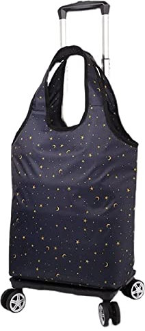 Carrello della spesa pieghevole in lega di alluminio resistente con borsa staccabile Borsa della spesa portatile 2 in 1 per supermercato Viaggi Picnic 4 Ruote Carrello per scale