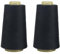 FOGAWA 2 rotoli Rocchetti di filo da cucito 40S/2, 3000 Yards Filato da cucito universale poliestere filo da cucito a mano Filo da cucire per Cucito, Quilting, Patchwork (nero)