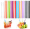 18Pcs Reusable Silicone Straws with 2 Cleaning Brushes - Colorful Bendy Drinking Straws for Juice, Smoothies & Cocktails | Eco-Friendly Alternative to Plastic Straws