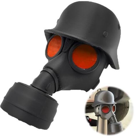 IKOPFLN 1 pièce Capuchon de protection pour l'attelage de remorque,masque à gaz amusant,casque d'attelage de remorque,plaque d'attelage de remorque de voiture,couvercle en plastique,Rouge