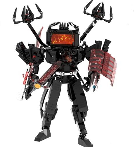 LCTM Skibidi Toilet Titan Building Blocks Toy Cameraman Speakerman Clock TV Man Monitor Action Figure Model Horror Game Multiverse Upgraded Adults Kids Fans Collectible Animation Birthday Gift ﻿ A