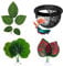 WORUIB 1 Pcs Betta Hammock and 3 Pcs Fish Tank Plants, Betta Hammock for Betta Fish Spawning Leaf Simulation Leaves for Betta, Cory, Fish and Shrimp Encourages Breeding (Black)