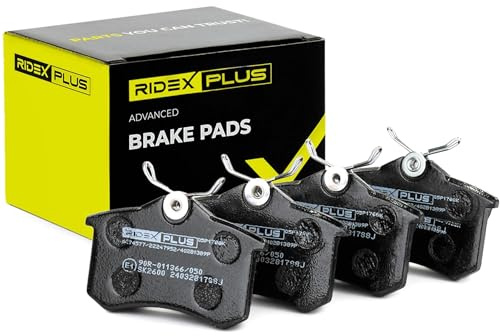 RIDEX PLUS 402B1389P Bremsbelagsatz Bremsbeläge Hinten mit Zubehör Kompatibel mit VW Golf 4 Schrägheck 1J1