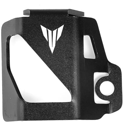 LLIDFONK Para MT09 MT07 MT03 MT10 MT25 MT125 MT 09 07 03 10 25 MT-07 FZ07 MT-09 SP FZ09 Accesorio para motocicleta Cubierta protectora del tanque de líquido de frenos trasero (Negro)