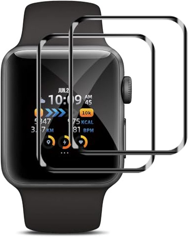 Cable Leader 2 Stück Schutzfolie für Panzerglas für Apple Watch Series 4/5/6/SE 44mm, Ultra-HD 3D Volle Abdeckung Anti-Öl Apple Watch 44mm Displayfolie, Ultradünn Anti-Kratzer iWatch 44mm Glasfolie