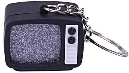 Duvcoywae TV Keychain Retro Keyring with Sound and Light | Small Purse Charm for Collectors Kids Teens Adults Tourists Travelers Birthday Christmas Themed Party Suitcases Wallets