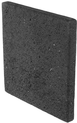 ARTSEWPLY Pierre de Cuisson Volcanique Carrée 15x15x1,5 Cm pour Barbecue Coréen, Poêle à Griller Végétalienne, Pierre à Steak Chaude Polyvalente pour Camping et Cuisson Pizza, Nettoyage