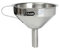 Embudo y filtro decantador de aceite o mermeladas de acero inoxidable - Utensilio de cocina – Plata, 11 cm