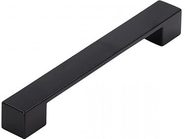SIRO Möbelgriff Kissing, Modern, Design, Druckguss schwarz matt pulverbeschichtet, 205 mm x 25 mm x 25 mm, LA 160 und 192 mm, 2328-205PB12