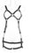 Demonia Geschirr aus Leder, Brust/Beine, L/XL
