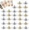 RUNRAYAY 30Pcs Planet Nail Art Charms, Gold & Silver 3D Elegant Nail Studs Diamonds for Nail Accessories, Star Nail Jewelry Decoration for DIY Crafts Nail Decor
